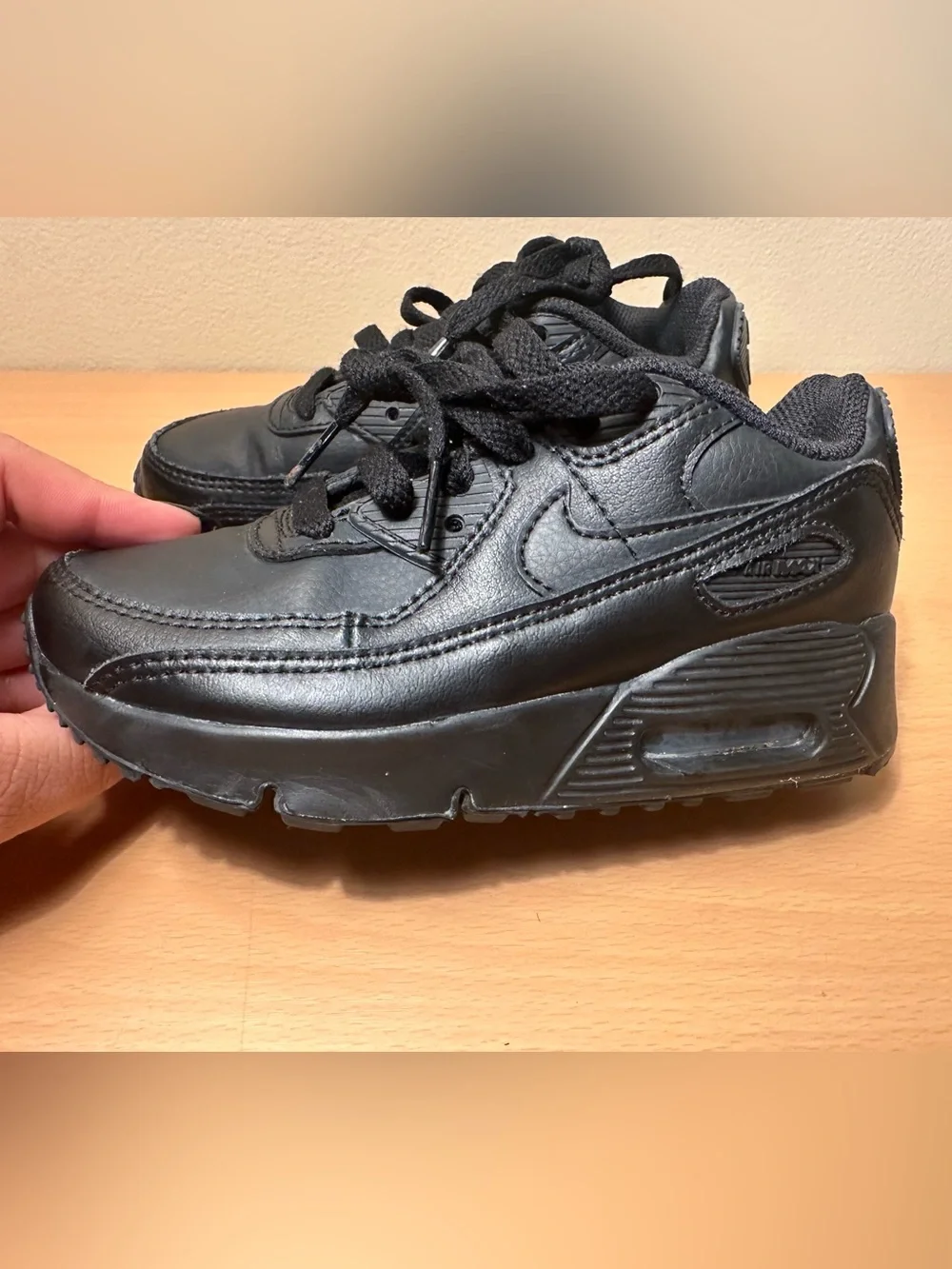 Nike Air Max 90 Low Triple Black Unisex Shoes Size 12C